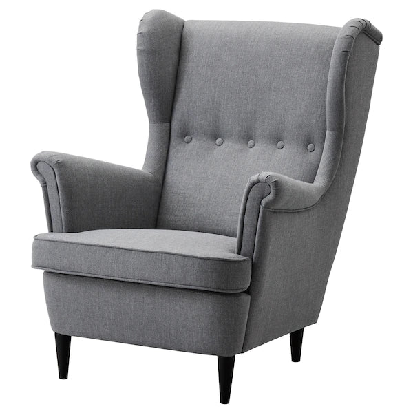 IKEA STRANDMON Wing chair, Nordvalla dark gray