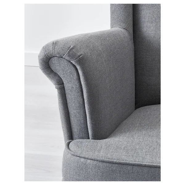 IKEA STRANDMON Wing chair, Nordvalla dark gray