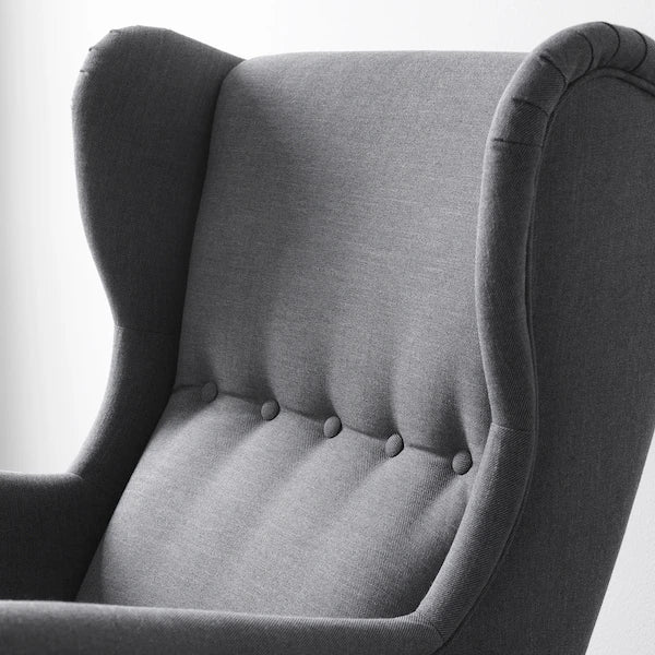 IKEA STRANDMON Wing chair, Nordvalla dark gray