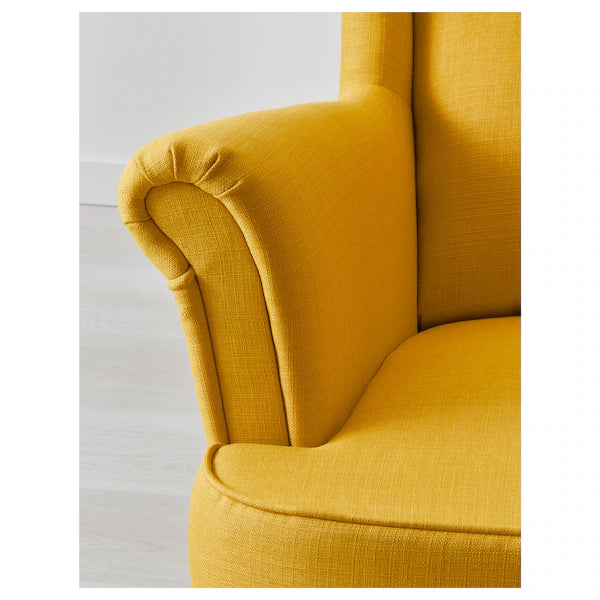IKEA STRANDMON Wing chair, Skiftebo yellow