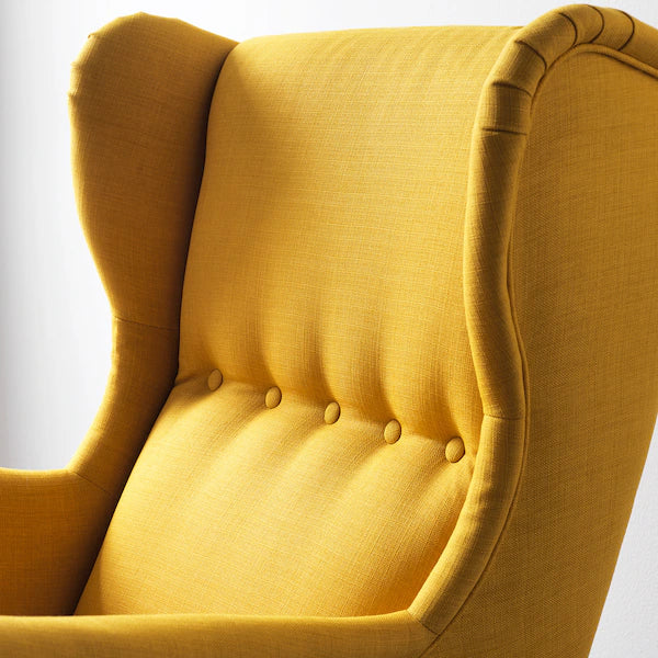 IKEA STRANDMON Wing chair, Skiftebo yellow