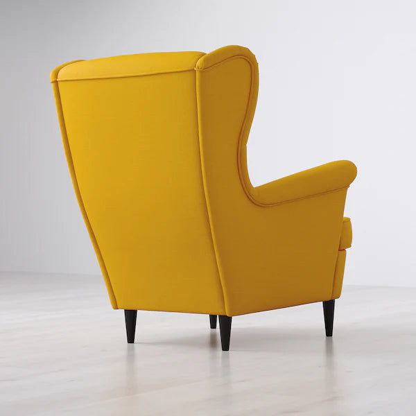 IKEA STRANDMON Wing chair, Skiftebo yellow