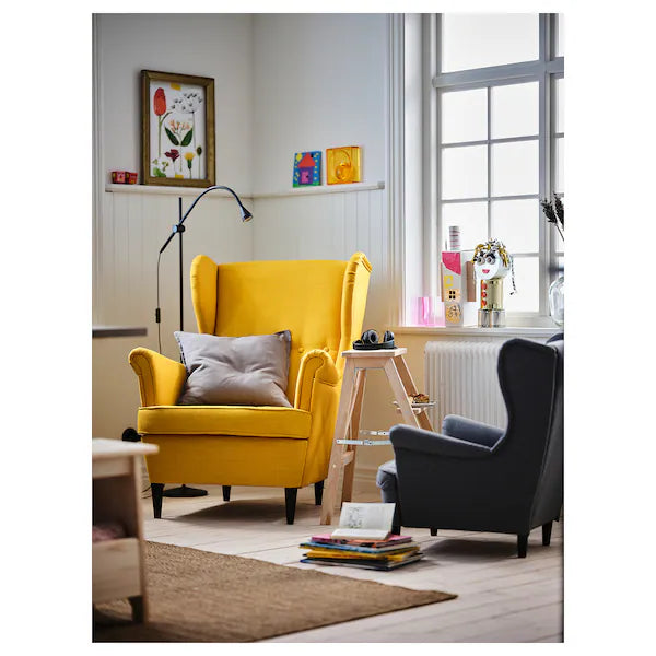 IKEA STRANDMON Wing chair, Skiftebo yellow