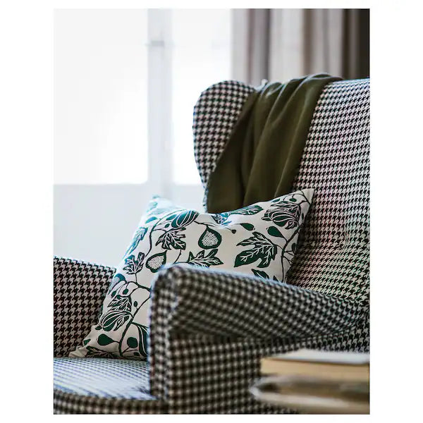 IKEA STRANDMON Wing chair, Vibberbo black/beige