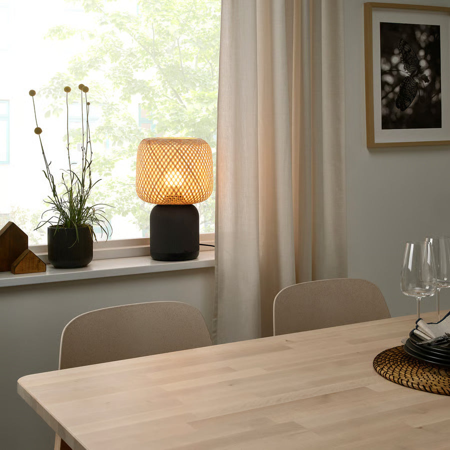 IKEA SYMFONISK Sonos speaker lamp w bamboo shade