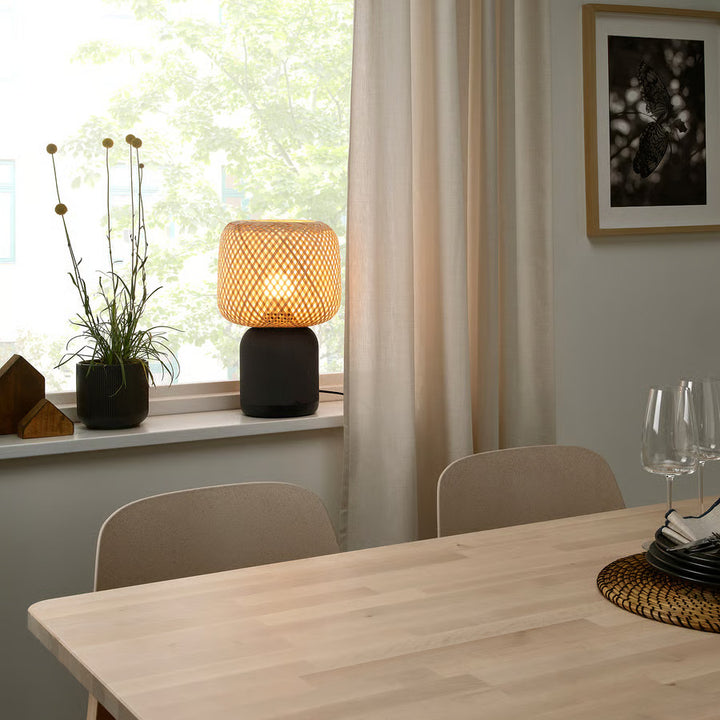 IKEA SYMFONISK Sonos speaker lamp w bamboo shade