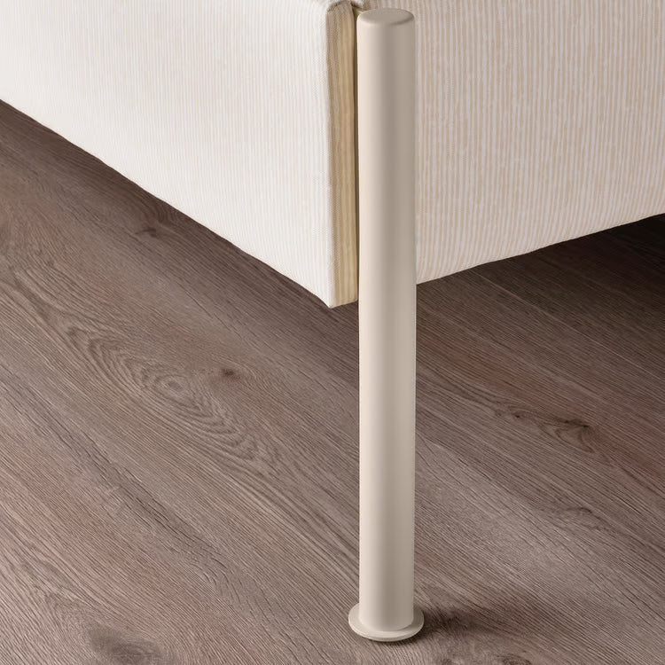 IKEA TÄLLÅSEN Upholstered bed frame, Kulsta light beige/Luröy, Queen