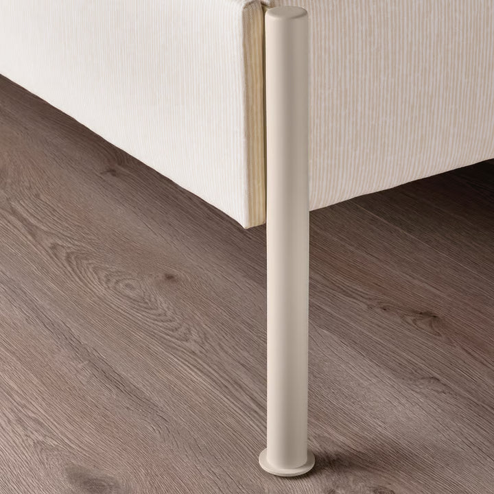 IKEA TÄLLÅSEN Upholstered bed frame, Kulsta light beige/Luröy, Queen