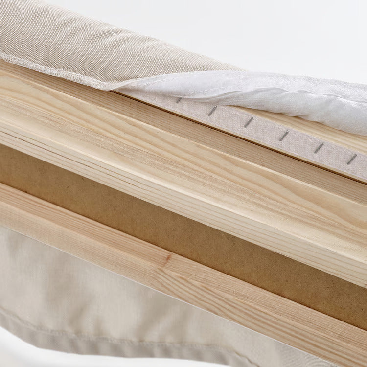 IKEA  TÄRNKULLEN Upholstered bed frame, Vissle beige/Luröy, King