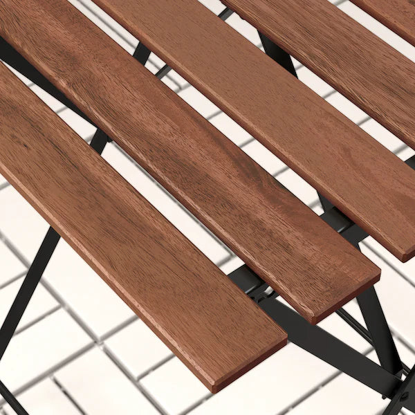 IKEA TÄRNÖ Table+2 chairs, outdoor, black/light brown stained/Frösön/Duvholmen beige