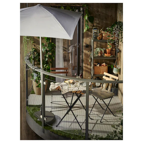 IKEA TÄRNÖ Table+2 chairs, outdoor, black/light brown stained