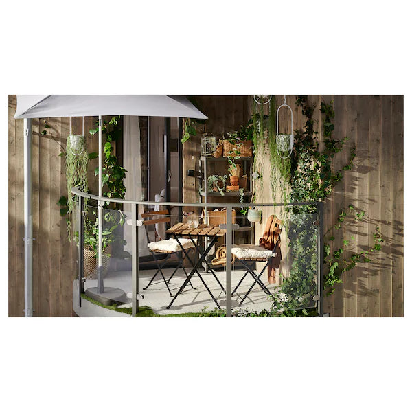 IKEA TÄRNÖ Table+2 chairs, outdoor, black/light brown stained