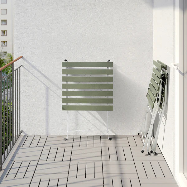 IKEA TÄRNÖ Table+2 chairs, outdoor, white/green