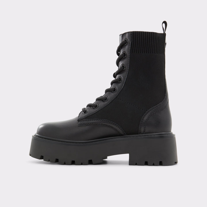 ALDO Talaleryknit Combat ankle boot - Black