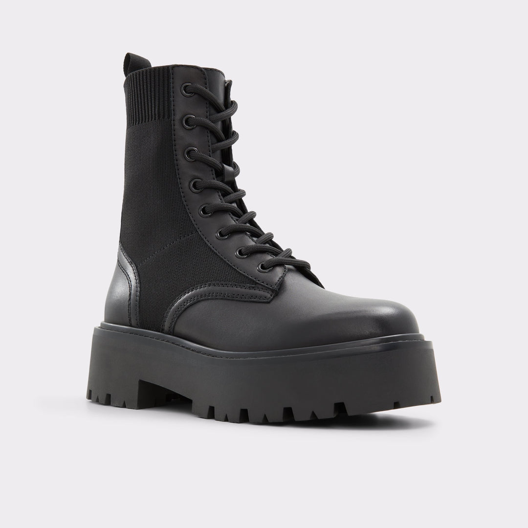 ALDO Talaleryknit Combat ankle boot - Black