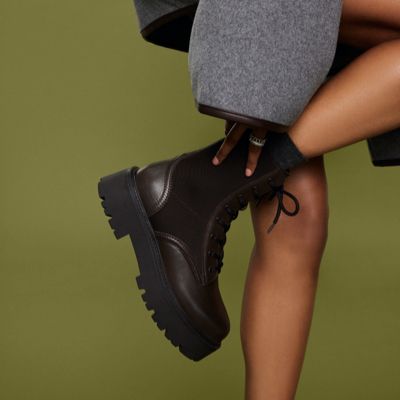 ALDO Talaleryknit Combat ankle boot - Black