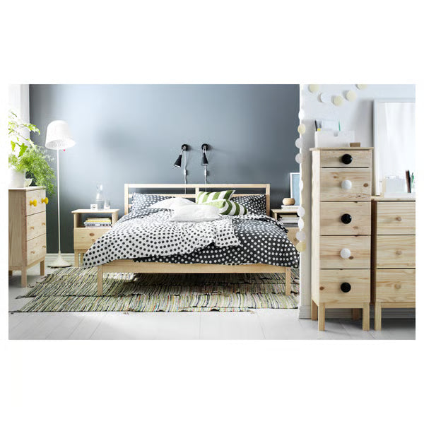 IKEA TARVA Bed frame, pine/Luröy, Queen