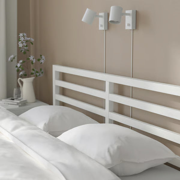 IKEA TARVA Bed frame, white stained/Luröy, Queen