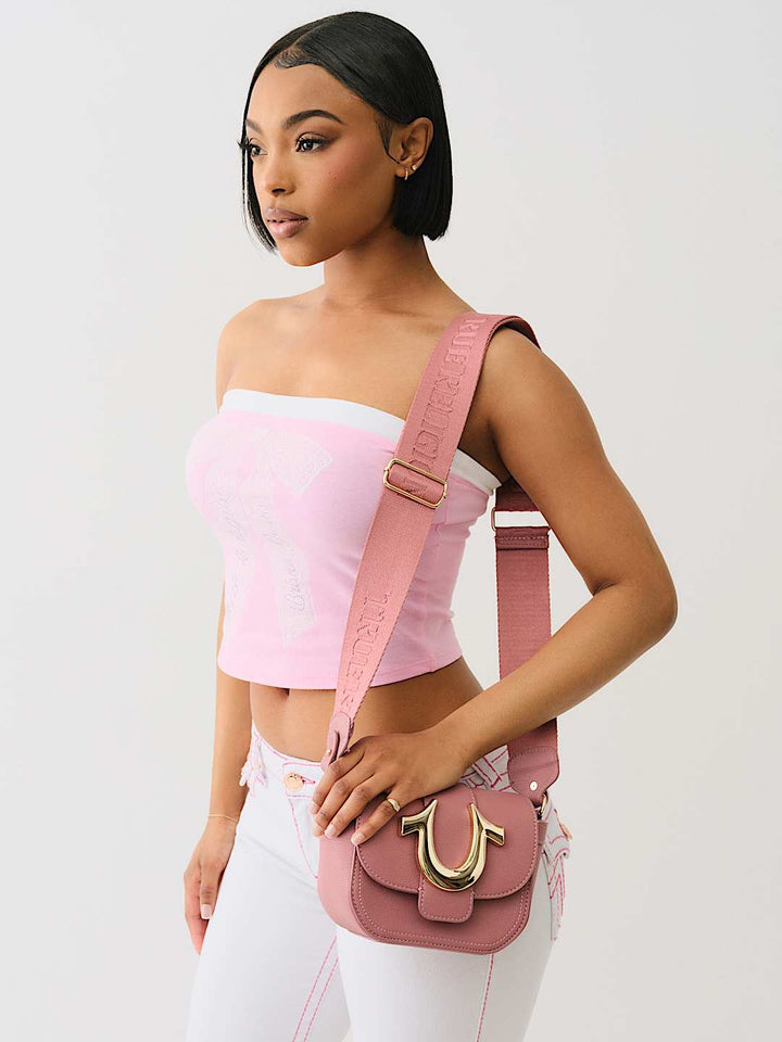 TRUE RELIGION MINI HORSESHOE BAG