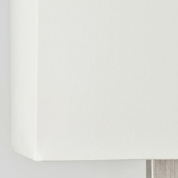 IKEA TOMELILLA Floor lamp, nickel plated/white, 59 "