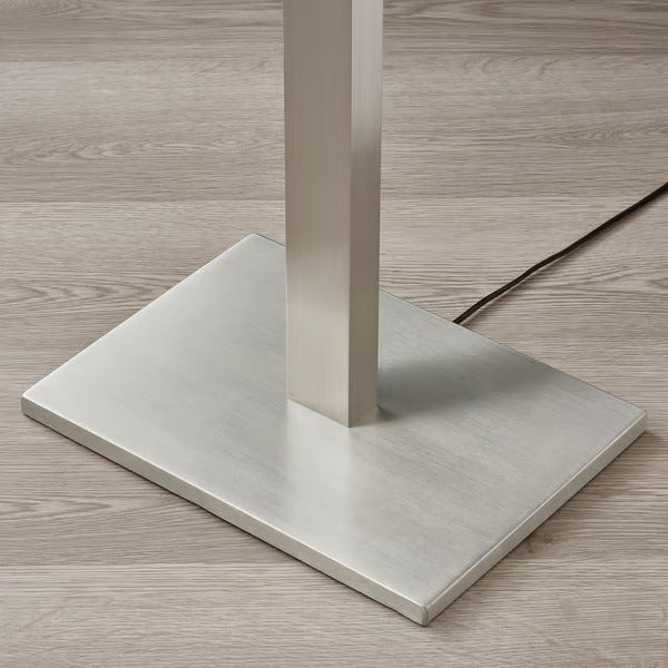 IKEA TOMELILLA Floor lamp, nickel plated/white, 59 "