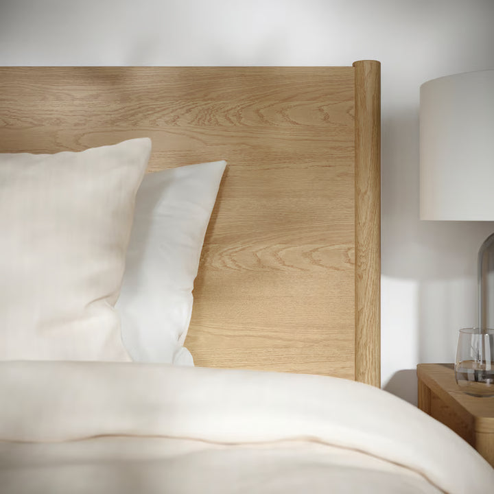 IKEA TONSTAD Bed frame with storage, oak veneer, Queen