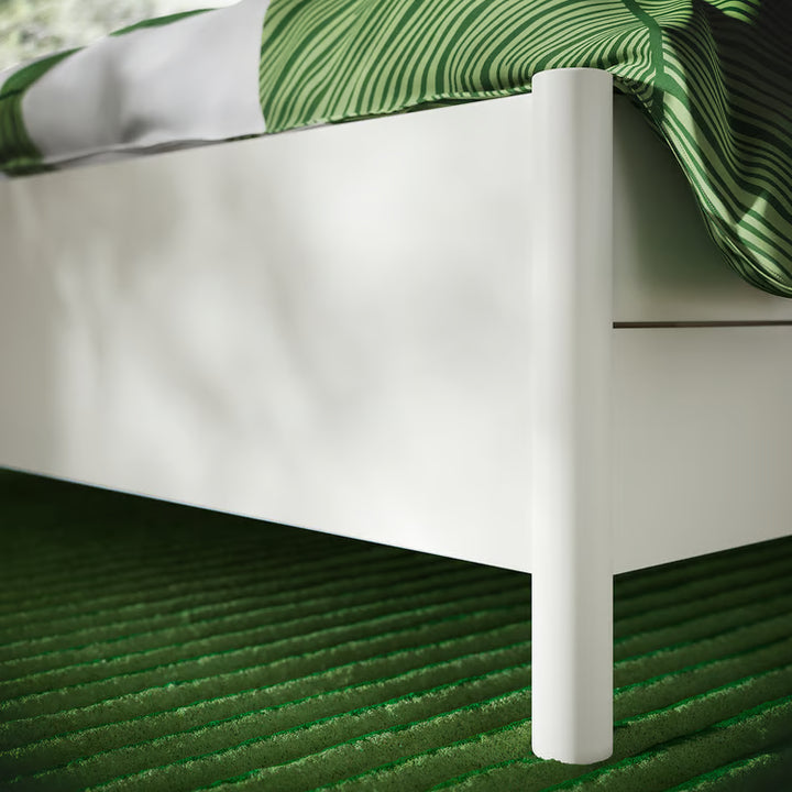 IKEA TONSTAD Bed frame with storage, off-white, Queen
