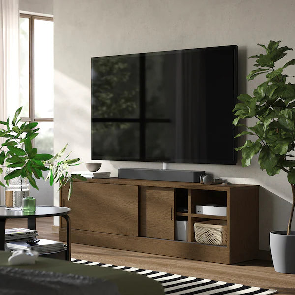 IKEA TONSTAD TV unit, brown stained oak veneer, 70 1/4x14 5/8x21 5/8 "