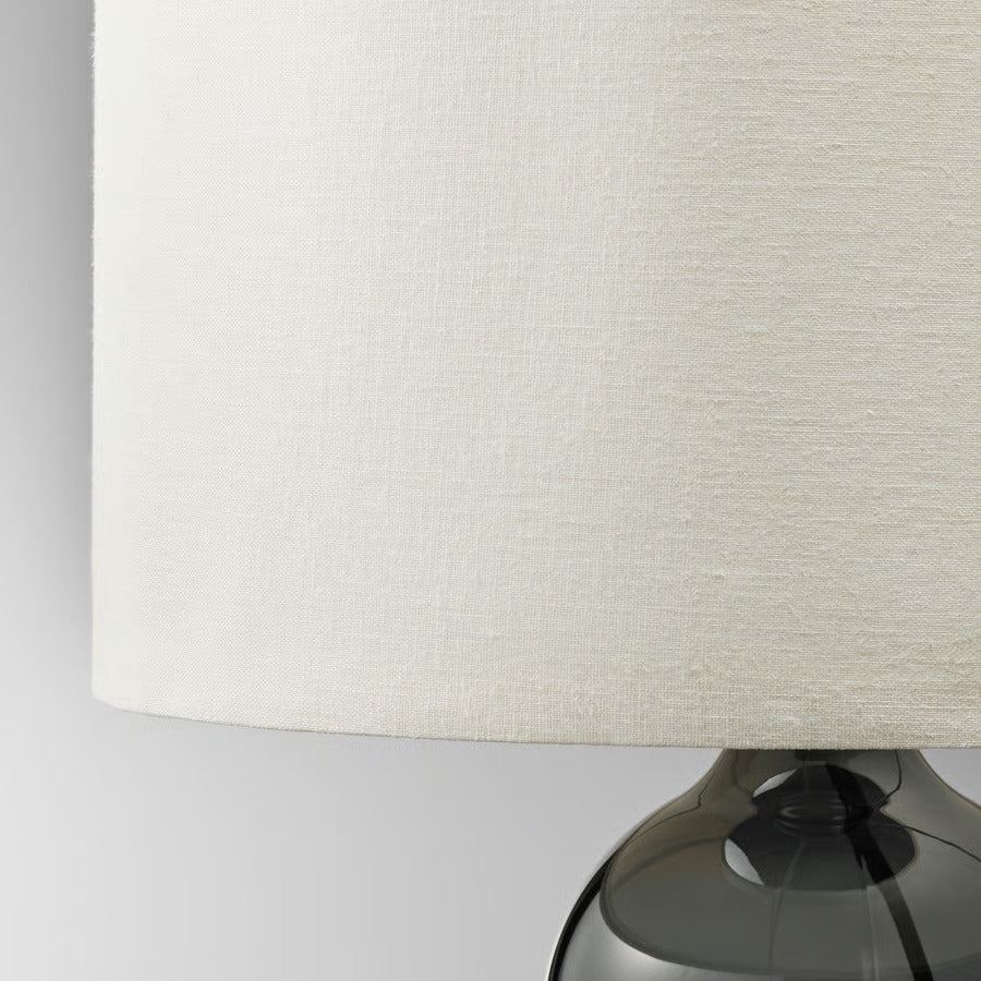 IKEA TONVIS Table lamp, smoked glass/white, 20 "