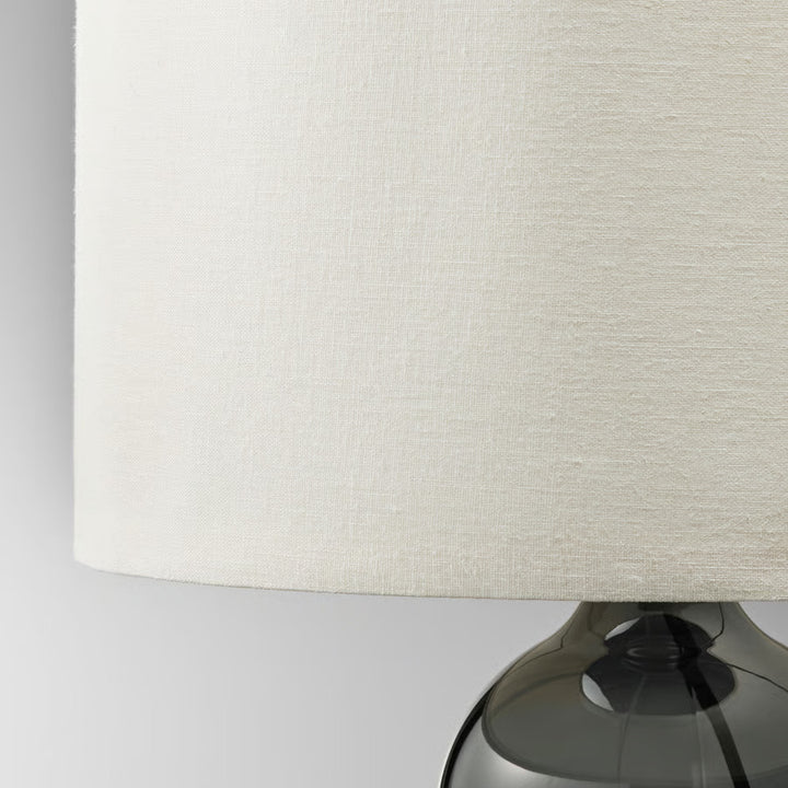IKEA TONVIS Table lamp, smoked glass/white, 20 "