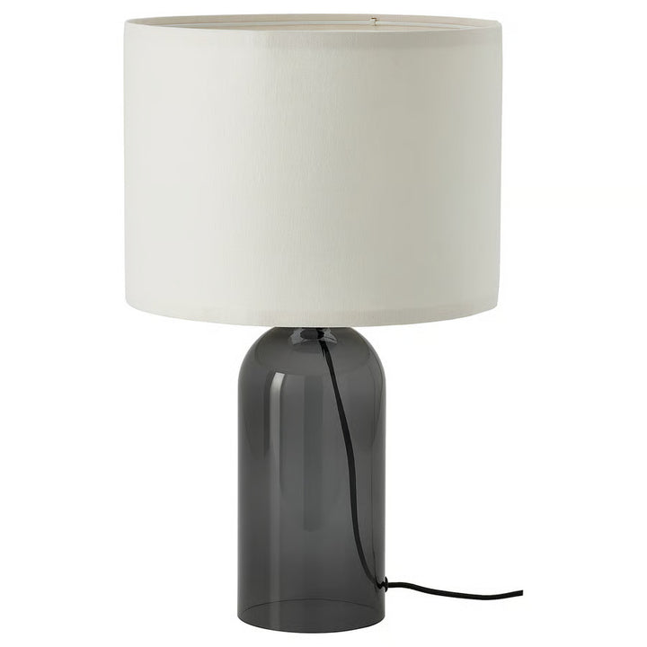 IKEA TONVIS Table lamp, smoked glass/white, 20 "