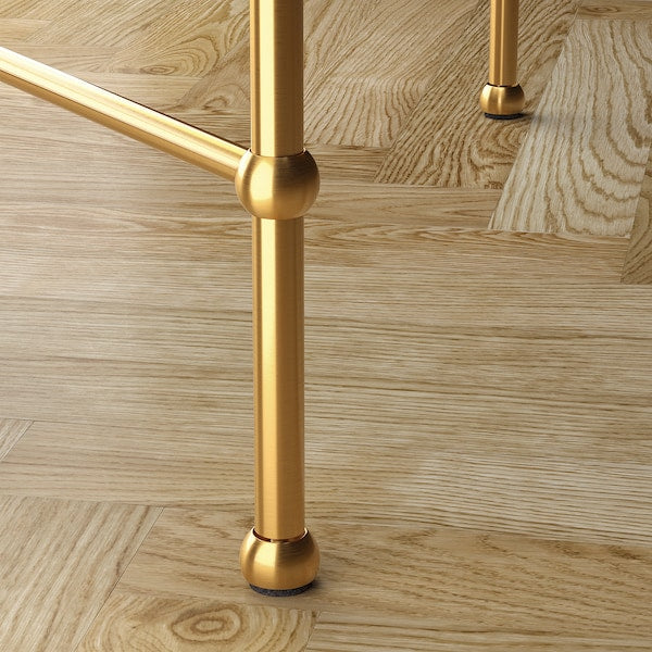 IKEA TORSJÖ Coffee table, gold effect/glass, 34 5/8 "