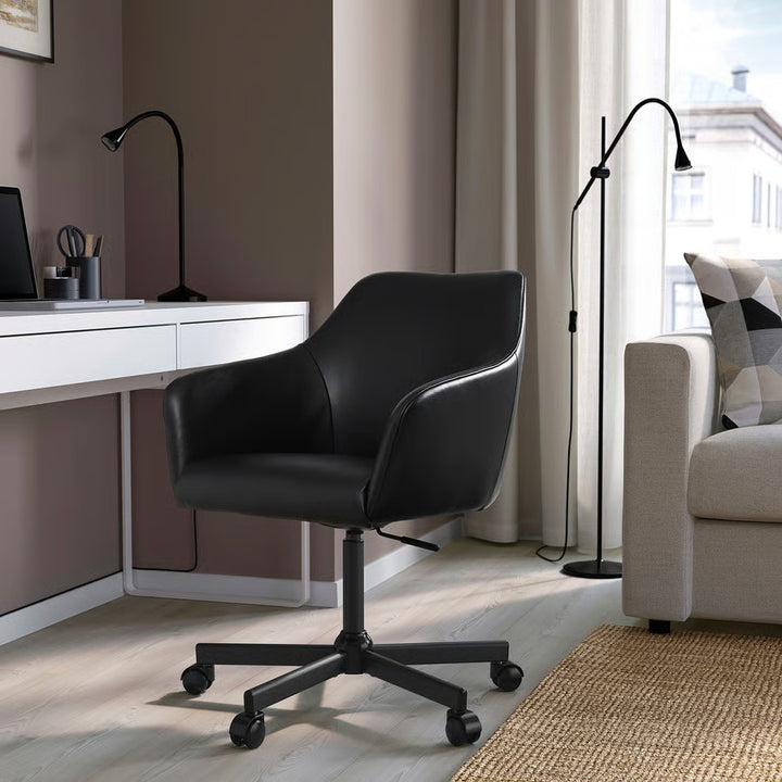 Ikea TOSSBERG / MALSKÄR Swivel chair, Gunnared beige/white
