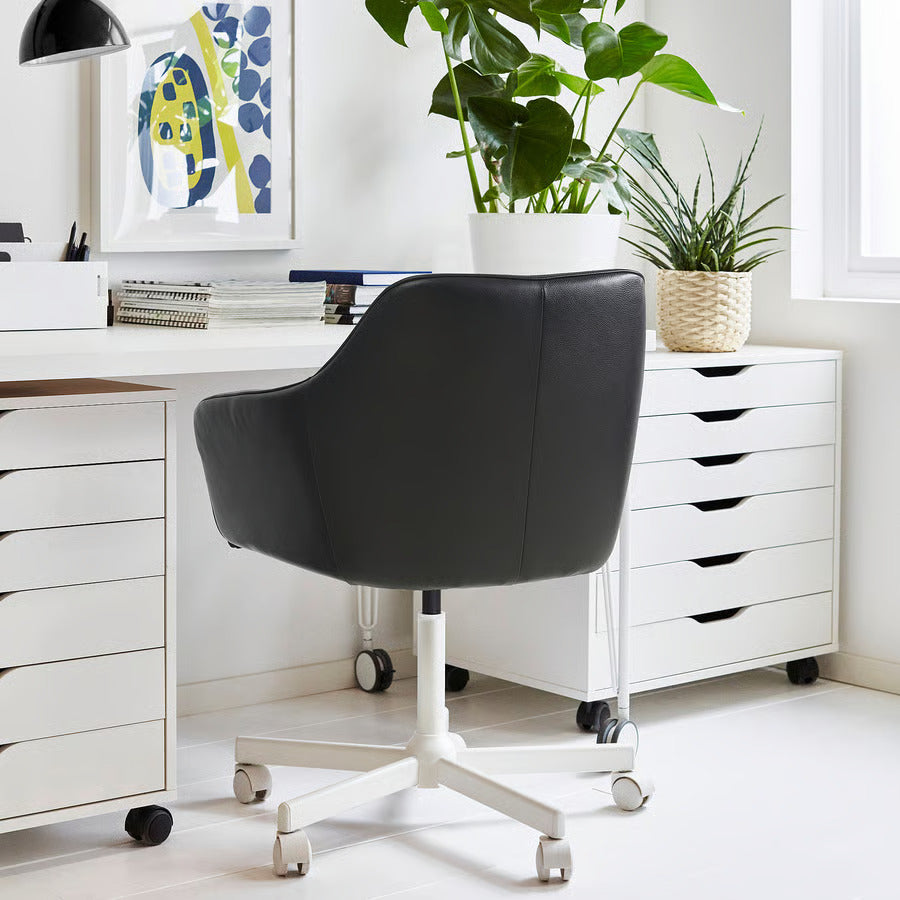 Ikea TOSSBERG / MALSKÄR Swivel chair, Gunnared beige/white
