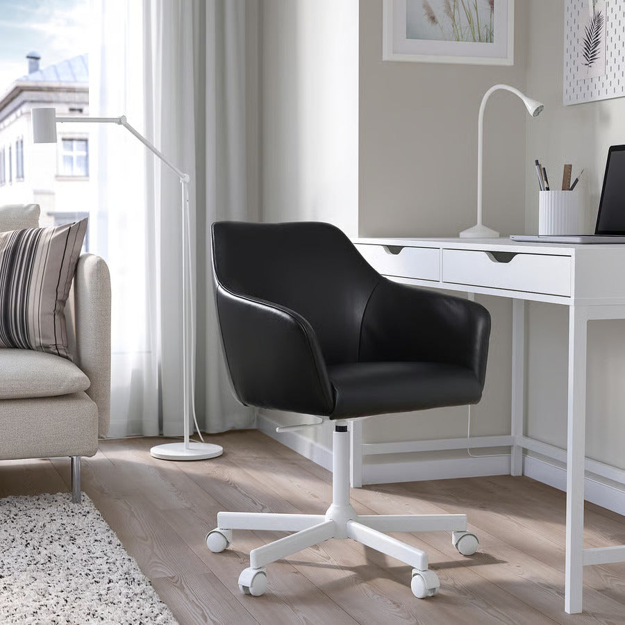 Ikea TOSSBERG / MALSKÄR Swivel chair, Gunnared beige/white