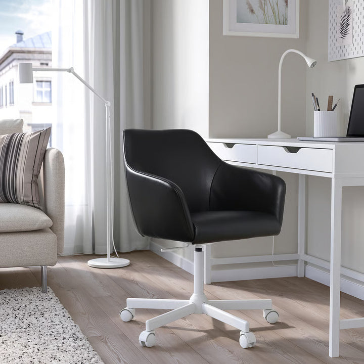 Ikea TOSSBERG / MALSKÄR Swivel chair, Gunnared beige/white