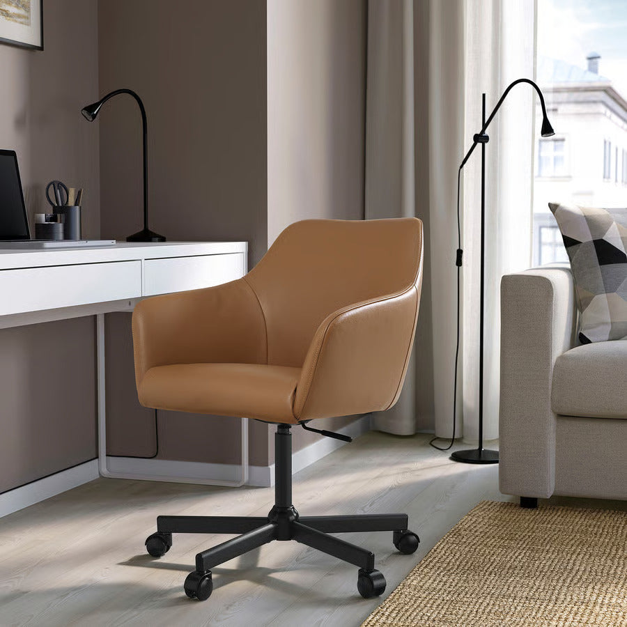 Ikea TOSSBERG / MALSKÄR Swivel chair, Gunnared beige/white