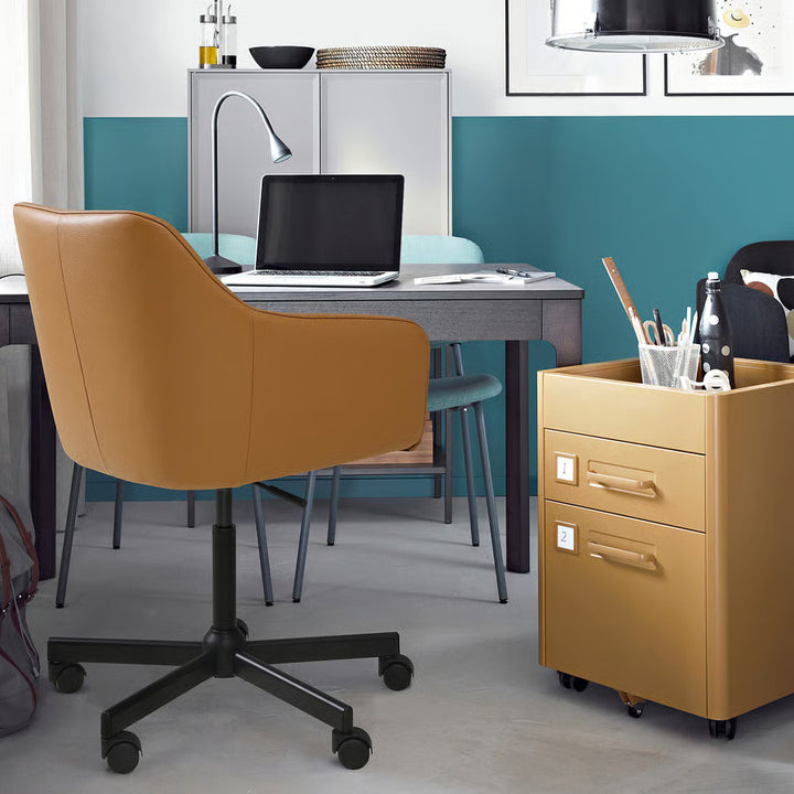 Ikea TOSSBERG / MALSKÄR Swivel chair, Gunnared beige/white