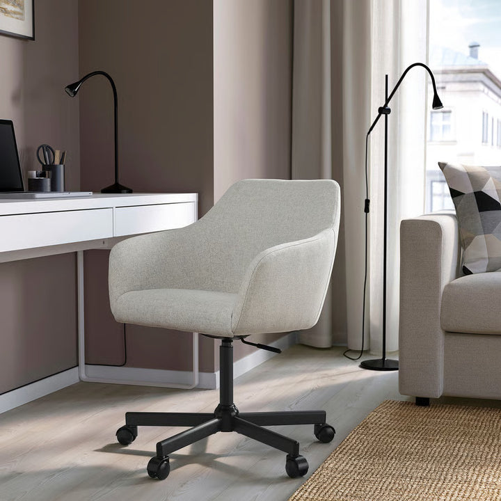 Ikea TOSSBERG / MALSKÄR Swivel chair, Gunnared beige/white