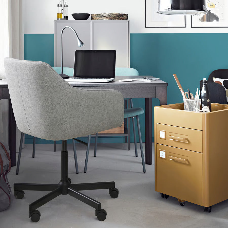 Ikea TOSSBERG / MALSKÄR Swivel chair, Gunnared beige/white