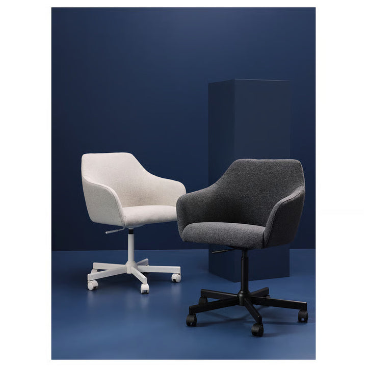 Ikea TOSSBERG / MALSKÄR Swivel chair, Gunnared beige/white