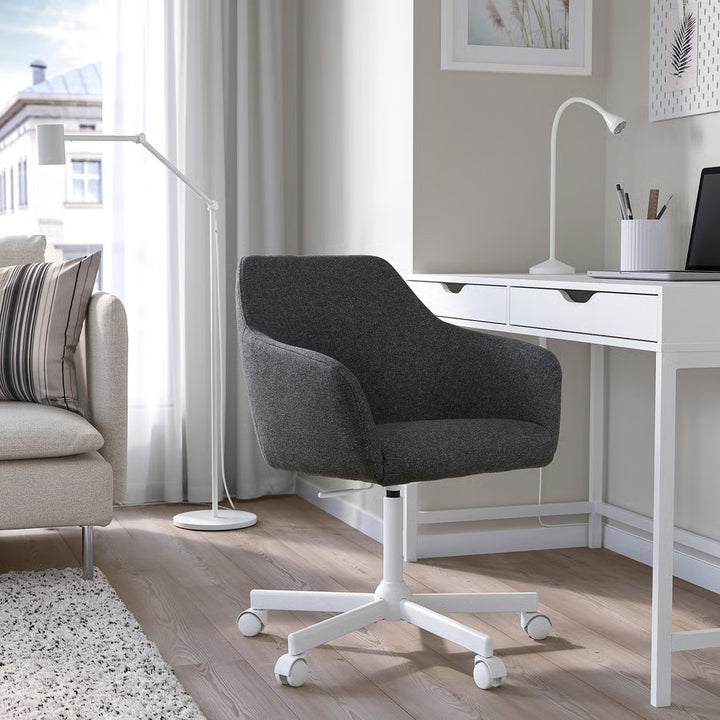 Ikea TOSSBERG / MALSKÄR Swivel chair, Gunnared beige/white