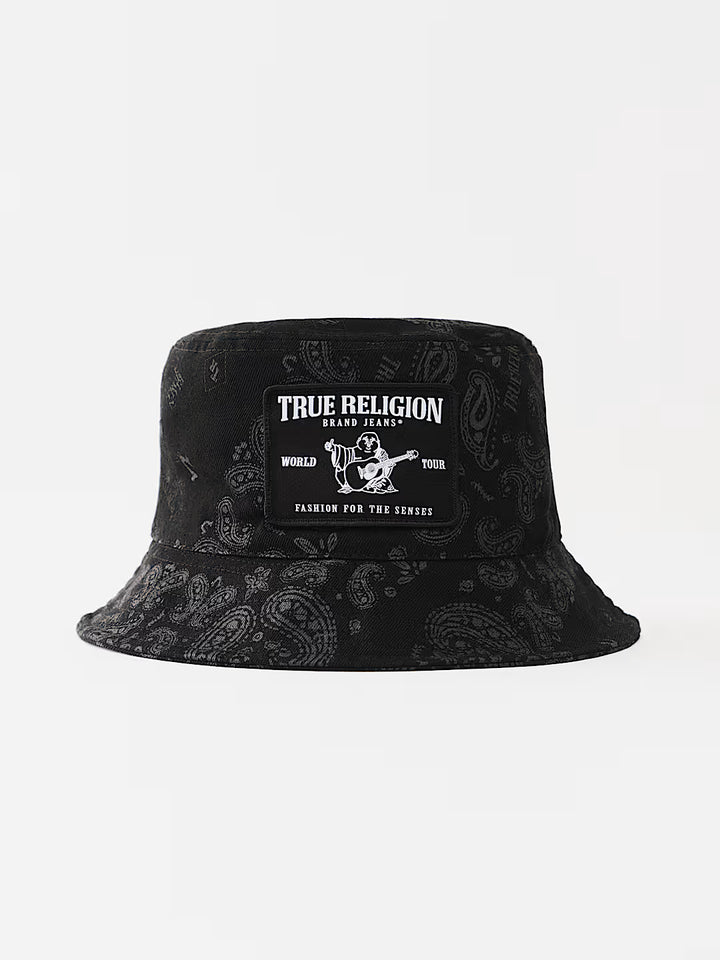 TRUE RELIGION PAISLEY BUCKET HAT