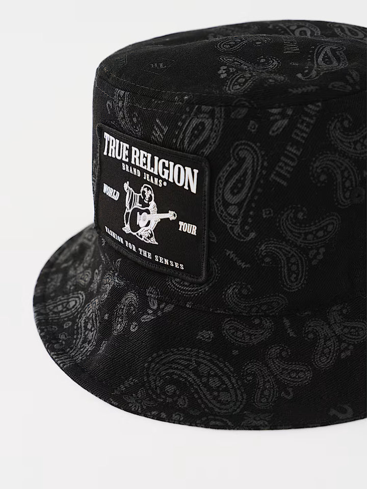 TRUE RELIGION PAISLEY BUCKET HAT