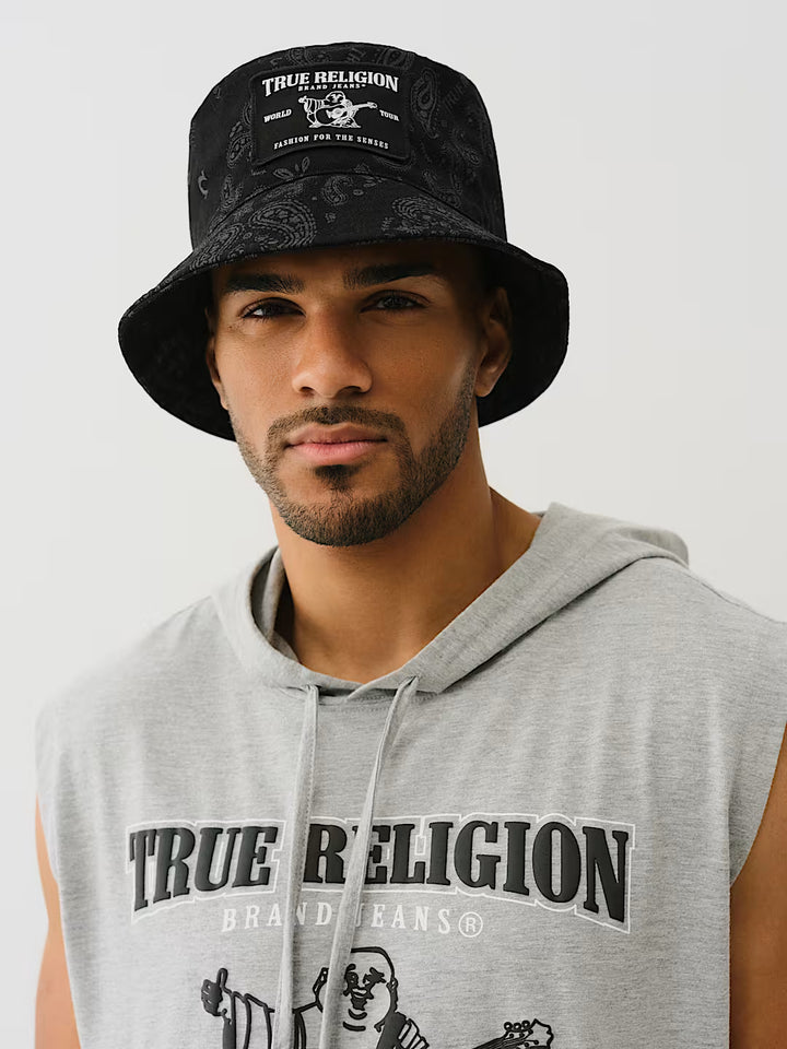 TRUE RELIGION PAISLEY BUCKET HAT