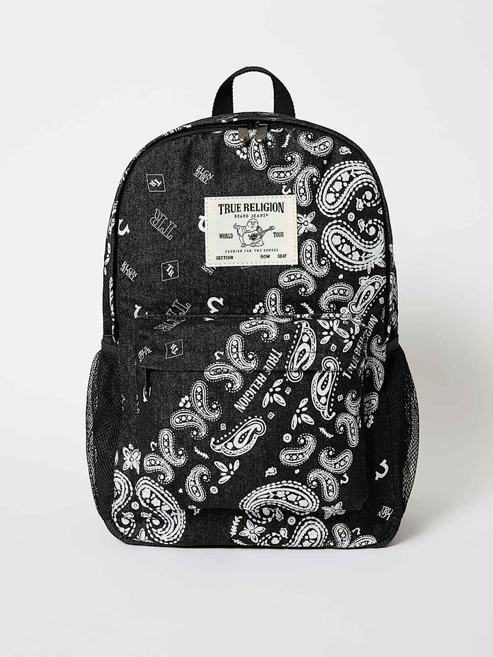 TRUE RELIGION DENIM PAISLEY BACKPACK