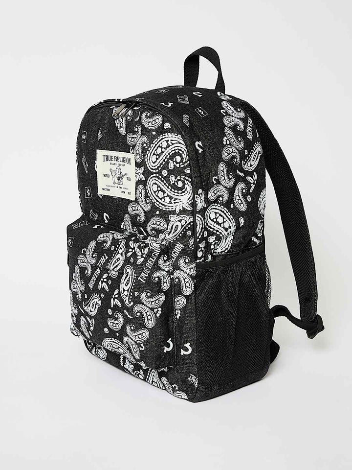 TRUE RELIGION DENIM PAISLEY BACKPACK