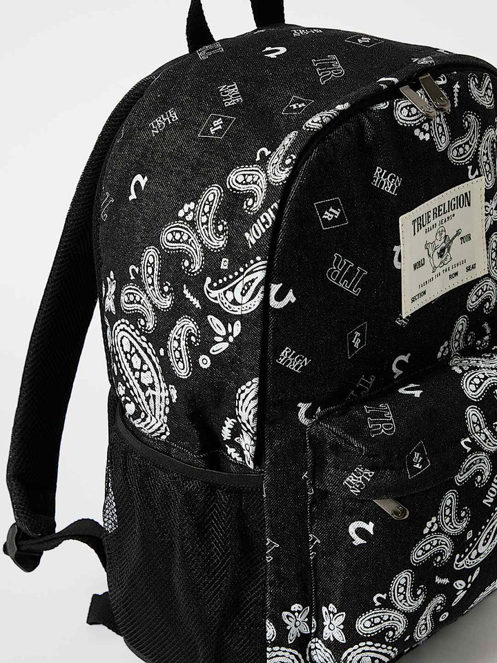 TRUE RELIGION DENIM PAISLEY BACKPACK