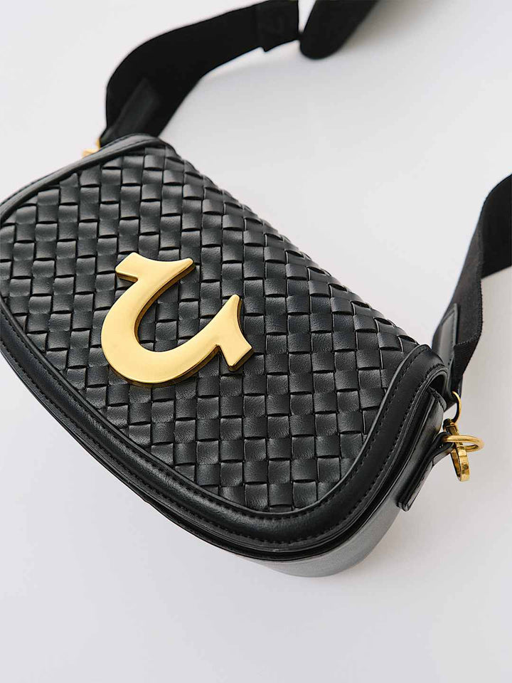 TRUE RELIGION NEW MARKDOWN WOVEN CROSSBODY BAG