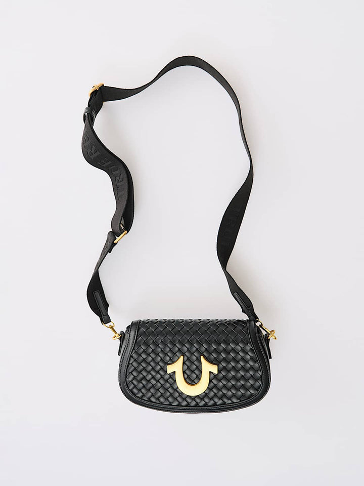TRUE RELIGION NEW MARKDOWN WOVEN CROSSBODY BAG